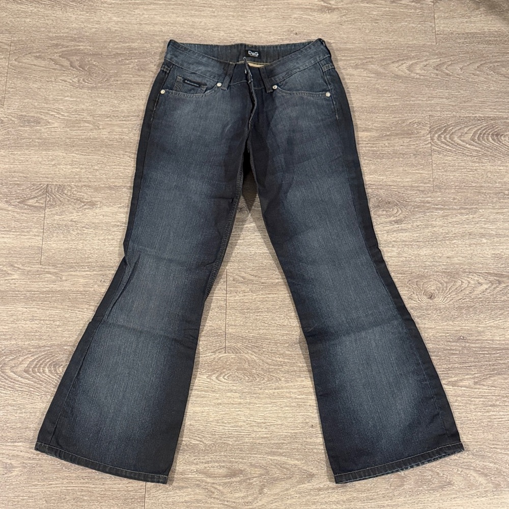 D&G Dolce and Gabanna Women’s Denim Jeans with Washed Out Effect